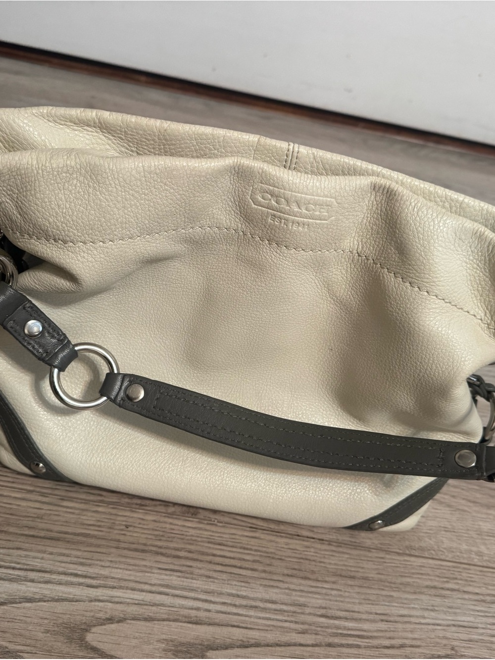Coach Penelope Pebble Leather Shoulder Bag - Cream/Sage